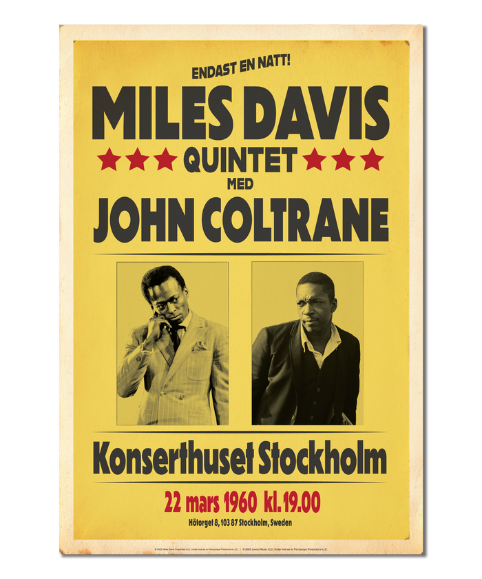 Miles Davis and John Coltrane, Concert Print
