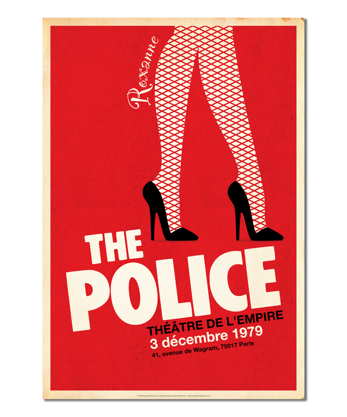The Police Live in Paris, Roxanne Print (Original Design)