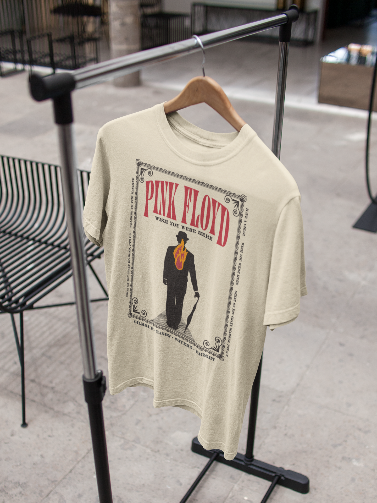 T-shirt Ufficiale Pink Floyd Wish You Were Here | Maglietta Musica Con Copertina Album | Abbigliamento Rock E Memorabilia