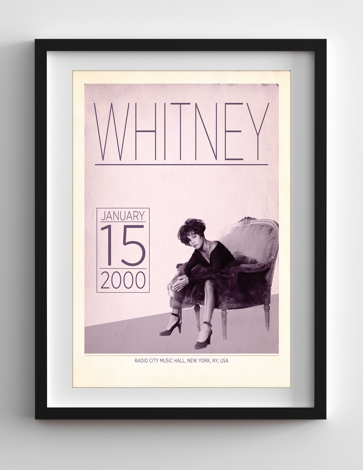 Whitney Houston Live at Radio City, New York Print