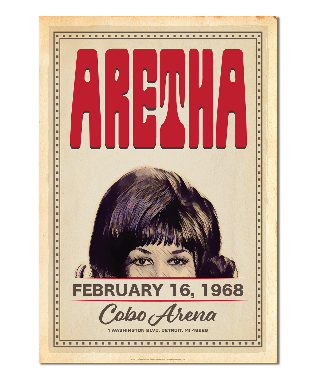 Aretha Franklin Live at Cobo Hall Print