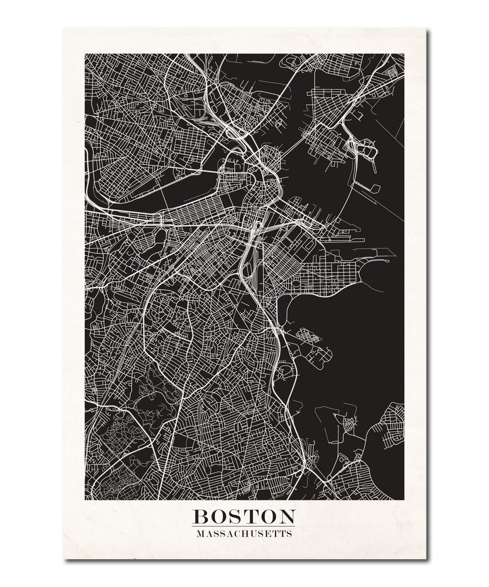 Boston Map Design – STUDIO MAXE