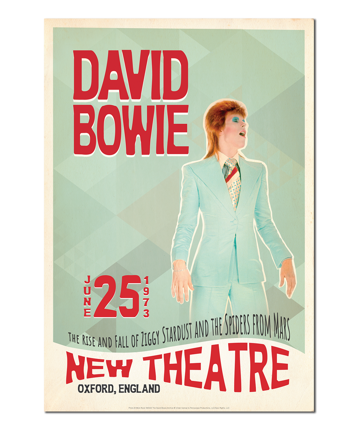David Bowie, Ziggy Stardust Live Print (Original Design)