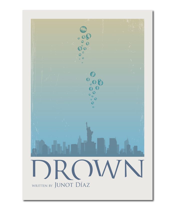 Original Print Reinterpretation of classic novel, "Drown" (by Junot Diaz)