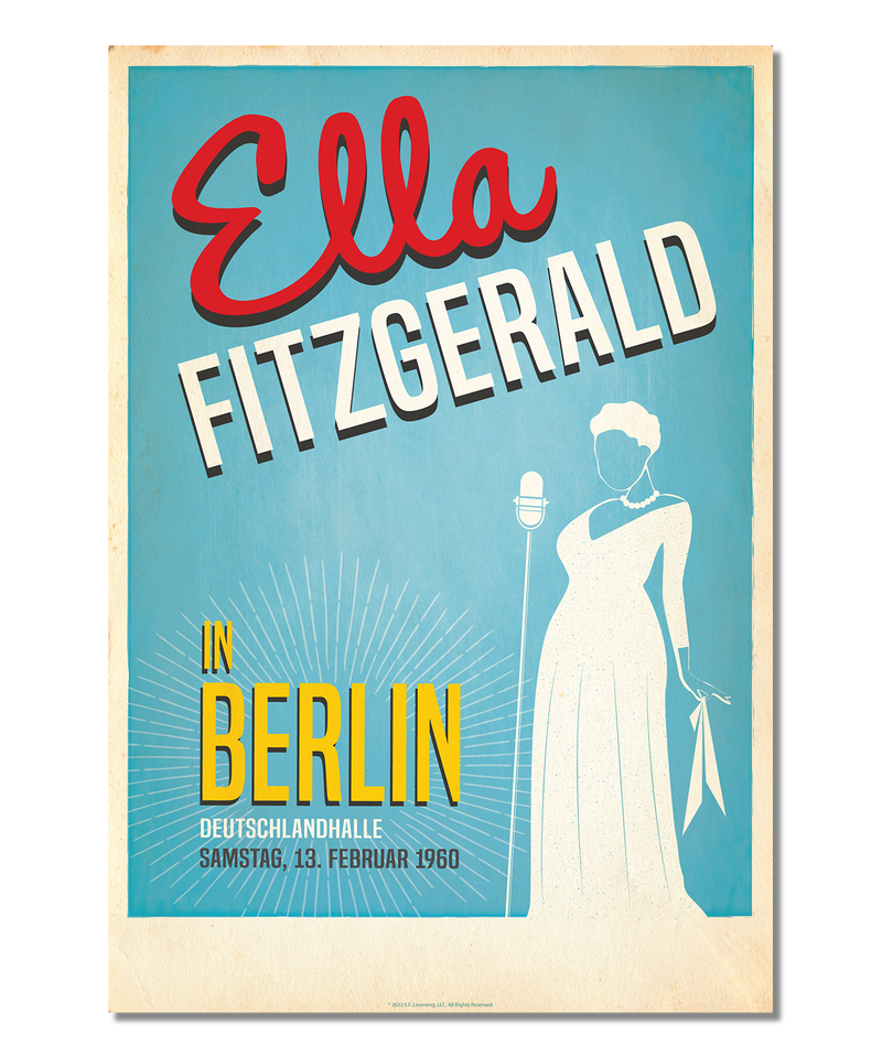 Ella Fitzgerald, Live in Berlin, 1960 Concert Print Design