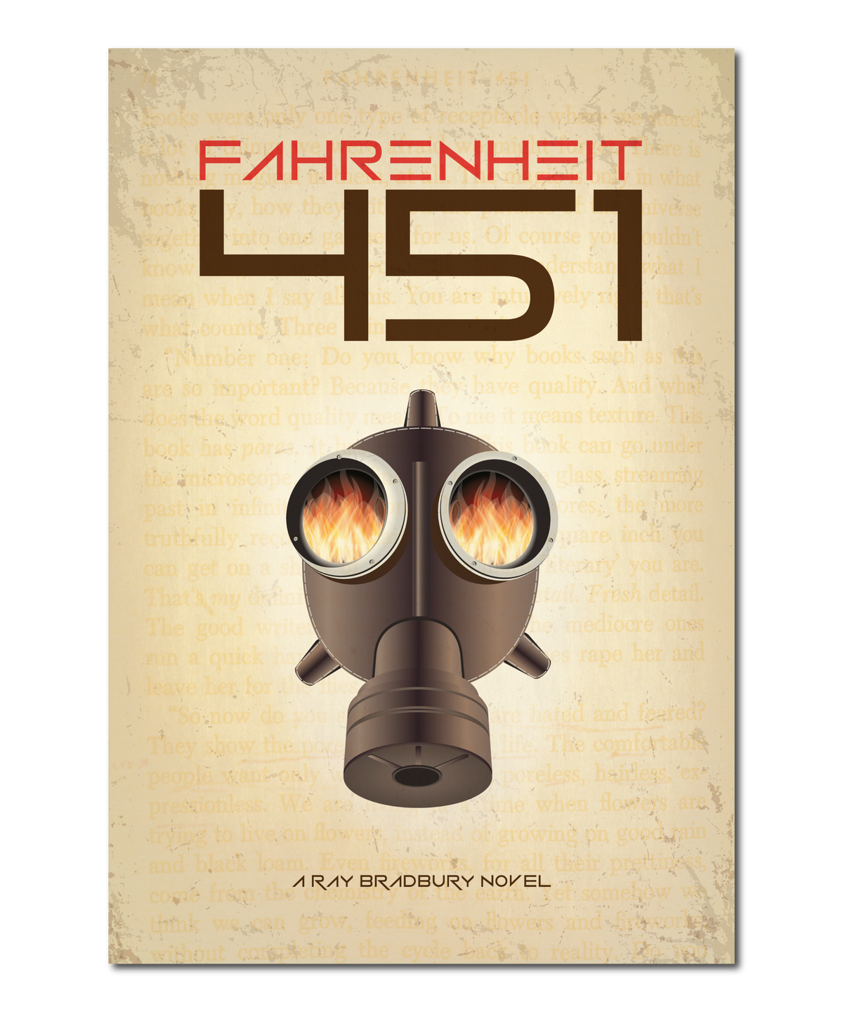 Original Print Reinterpretation of the classic novel, "Fahrenheit 451”