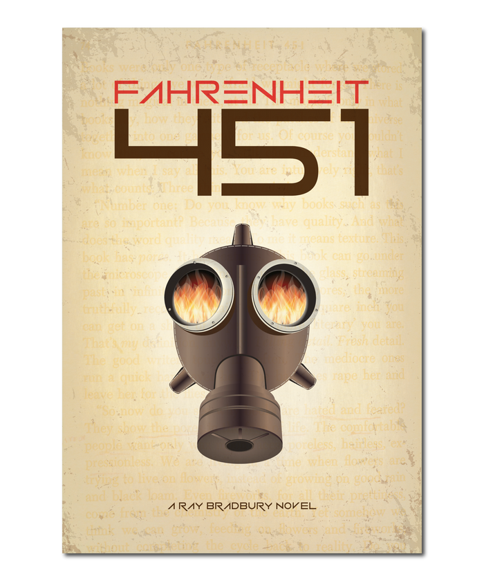 Original Print Reinterpretation of the classic novel, "Fahrenheit 451”