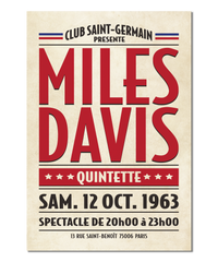 Miles Davis Live in Paris, 1963 Concert Print