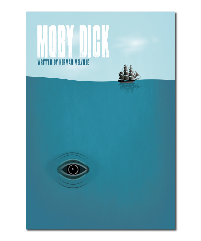 Original Print Reinterpretation of the classic novel "Moby Dick”