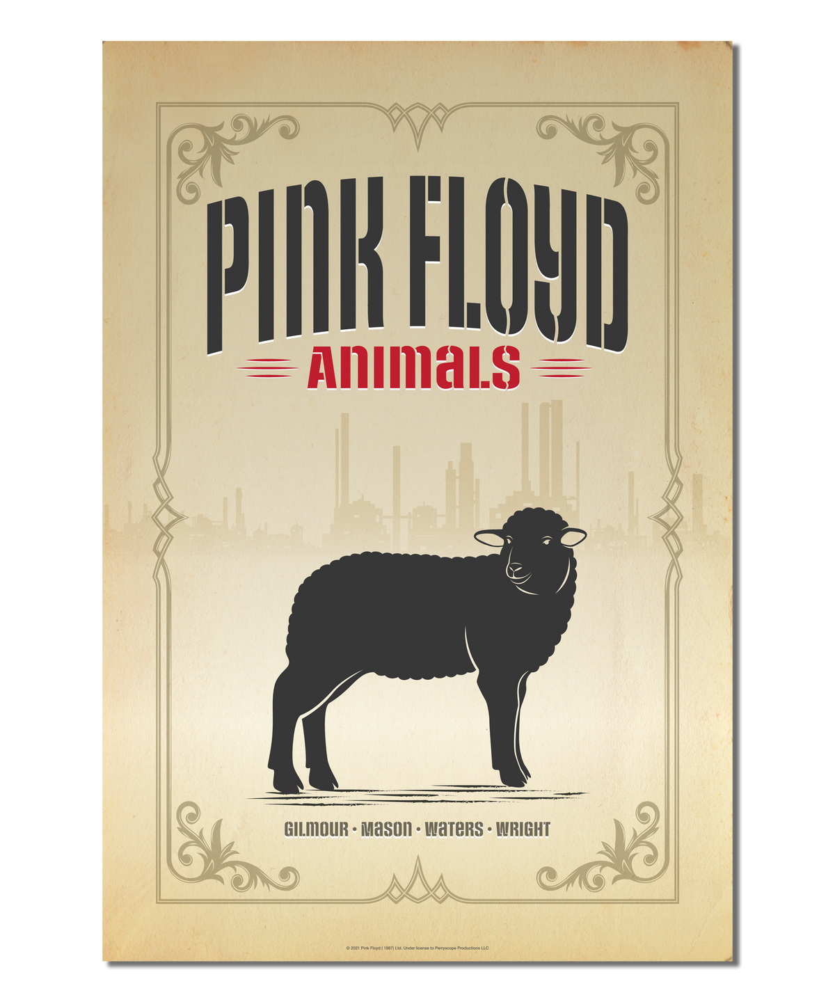 Pink Floyd Print Inspired by the album, "Animals: "Sheep" Version