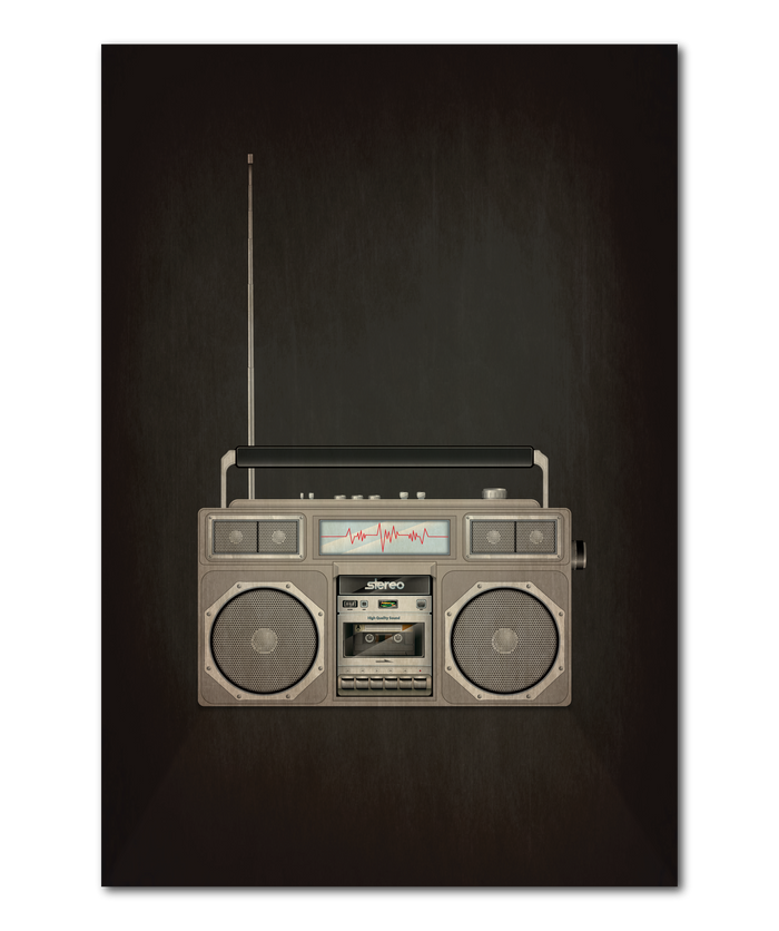 I Can't Live Without My Radio Inspired Original Print Design